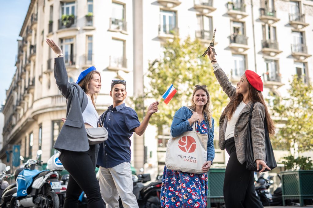 My Private Paris Team , French Flag, smiling people group, Where to Stay in Paris