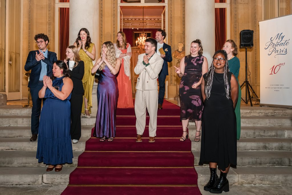 The My Private Paris Office Team on the steps of Musée Jacquemart-André.