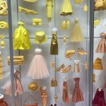 Wall of vintage pieces at the Dior Gallery, Paris.