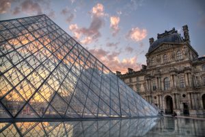 The Louvre Pyramid Sunset