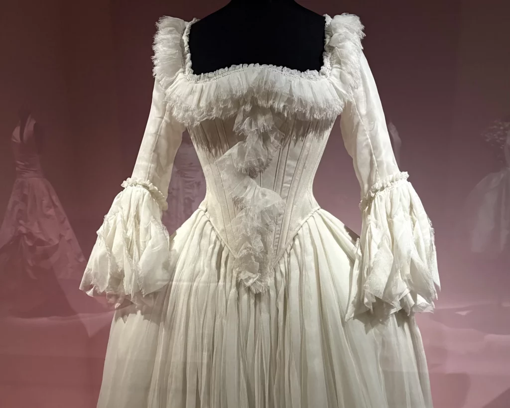 Museum of Plais Galliera From inside during the Fashion in the 18th Century. A Fantasized Legacy exhibition , big builiding in paris near the eiffel tower fashion museum Copyright: Sasha.