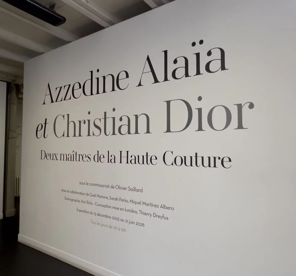 Azzedine Alaïa and Christian Dior exhibition at the Foundation Alaïa in Le Marais, Paris.
