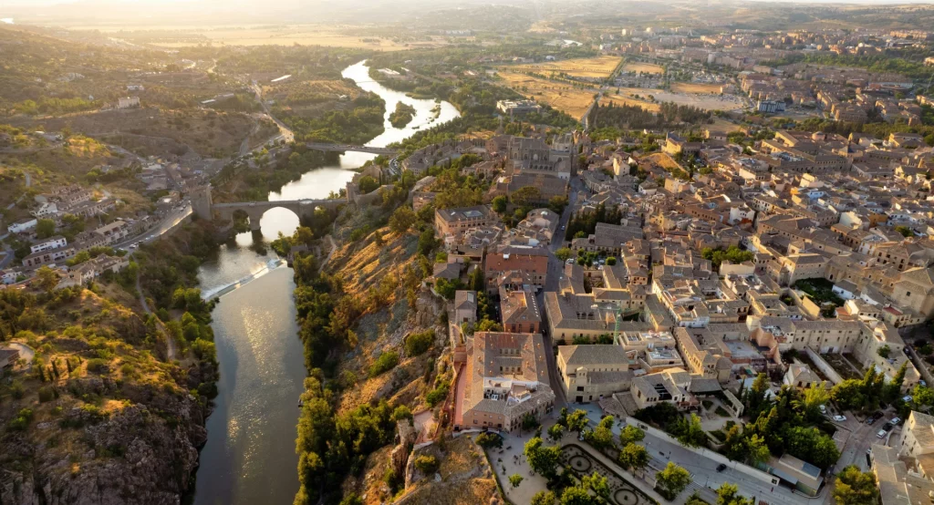 Overview of the town of Avignon in the Provence region.