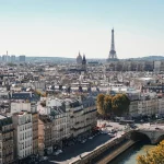 Overview of Paris from a rooftop.