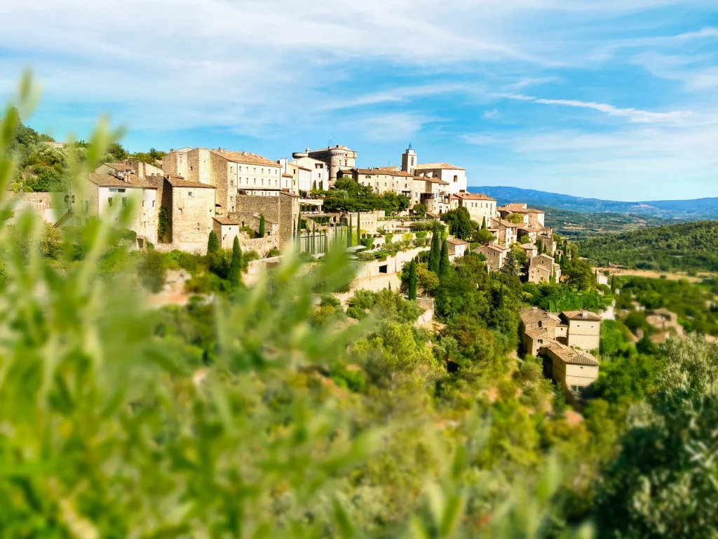 The village of Gordes,perched on a mountainside in the Provence region.