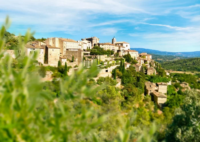 The village of Gordes,perched on a mountainside in the Provence region.